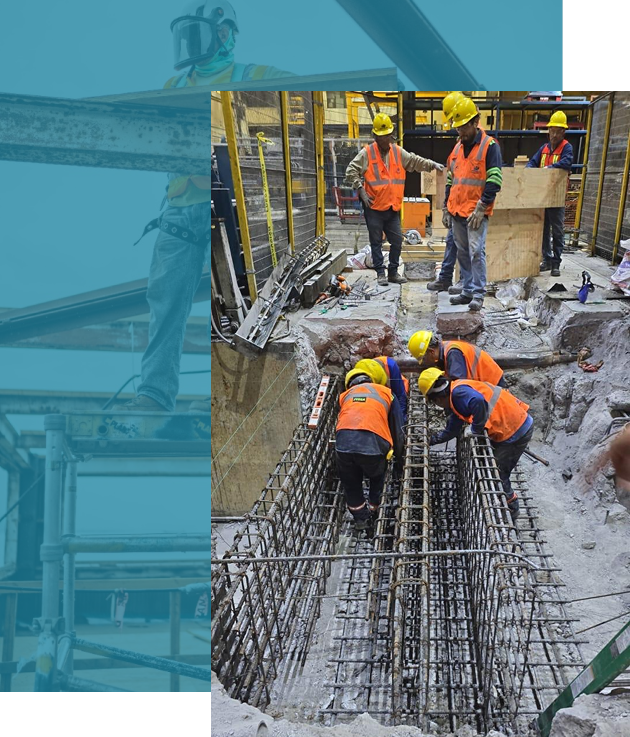 Trabajadores de construcción